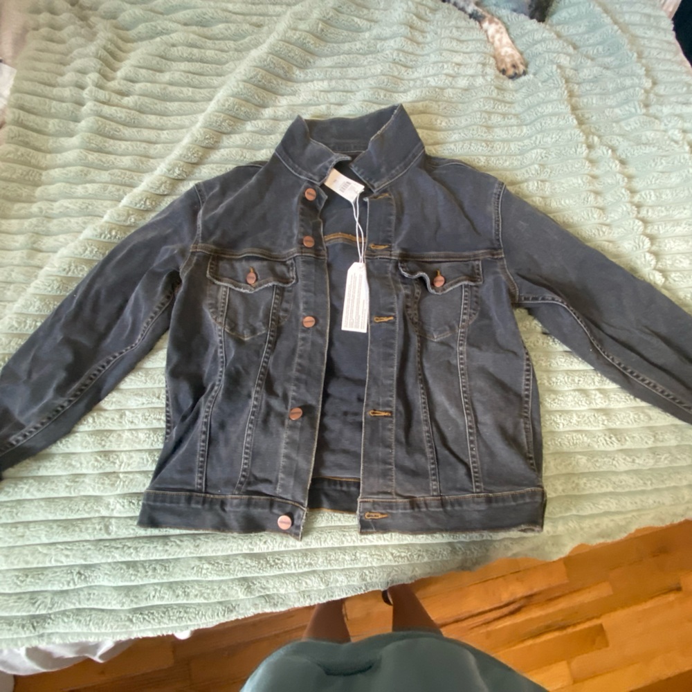 Sanctuary black denim jacket, never worn